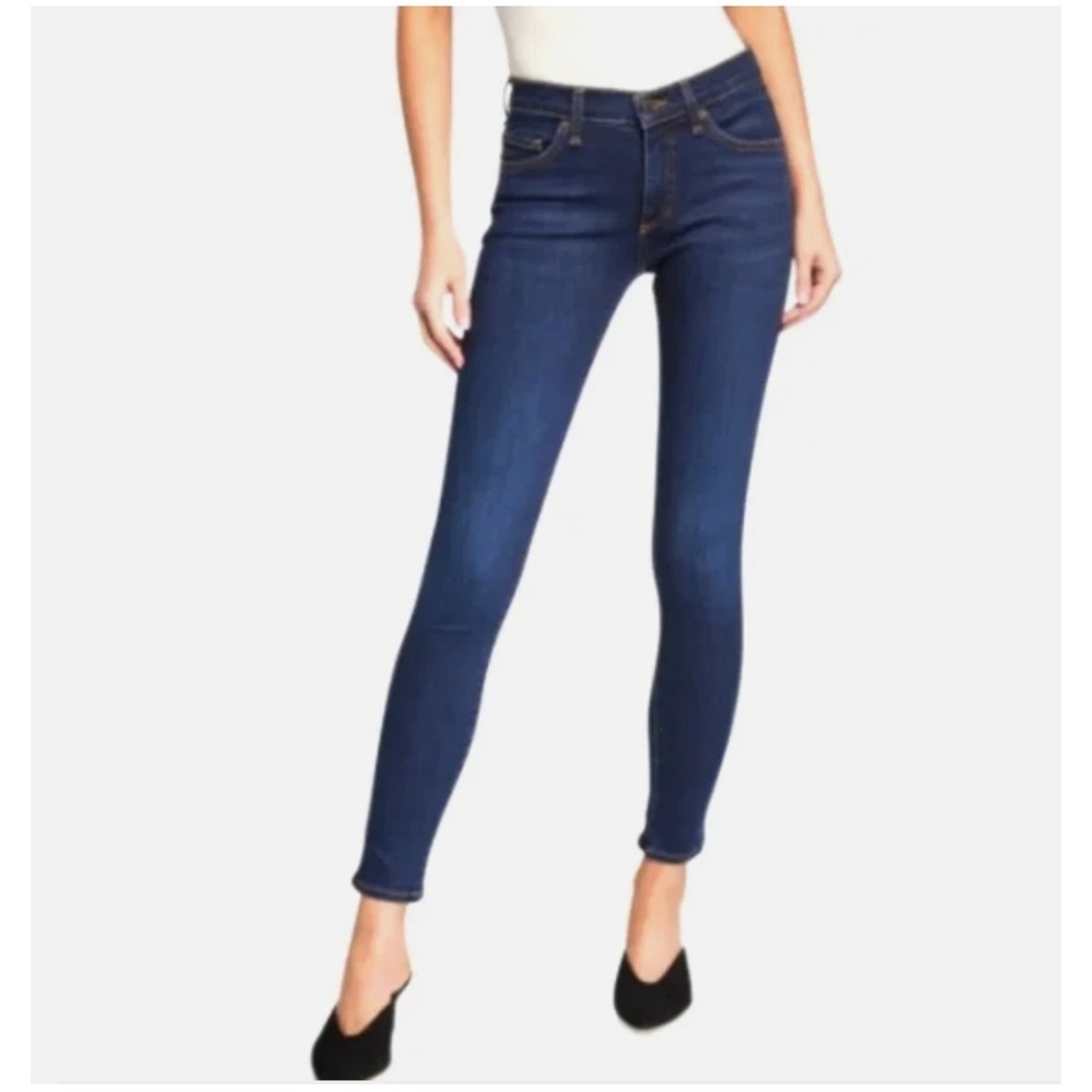 Veronica Beard Brooke Skinny Mid Rise Jeans in Bright Blue Womens Size 25/0